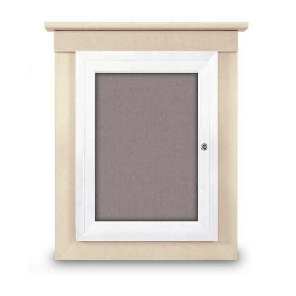 United Visual Products Sliding Glass Enclosed Letterboard, 48"x3, UV9005ACS-SATIN-BURGUNVL UV9005ACS-SATIN-BURGUNVL - main
